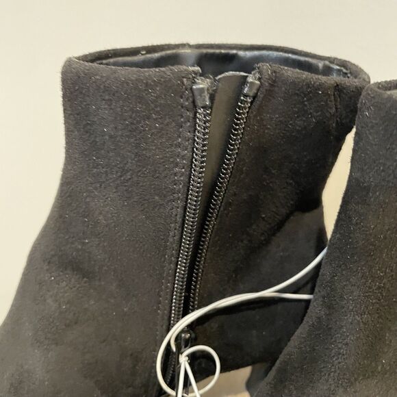 Universal Thread Women's Black Ankle Booties Faux Suede Heels Boots Size 7 NEW - Picture 7 of 11